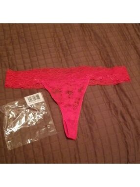 Yandy Collection Red Lace Thong Panties 1X/2XL